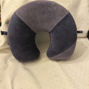 Purple memory foam neck pillow
